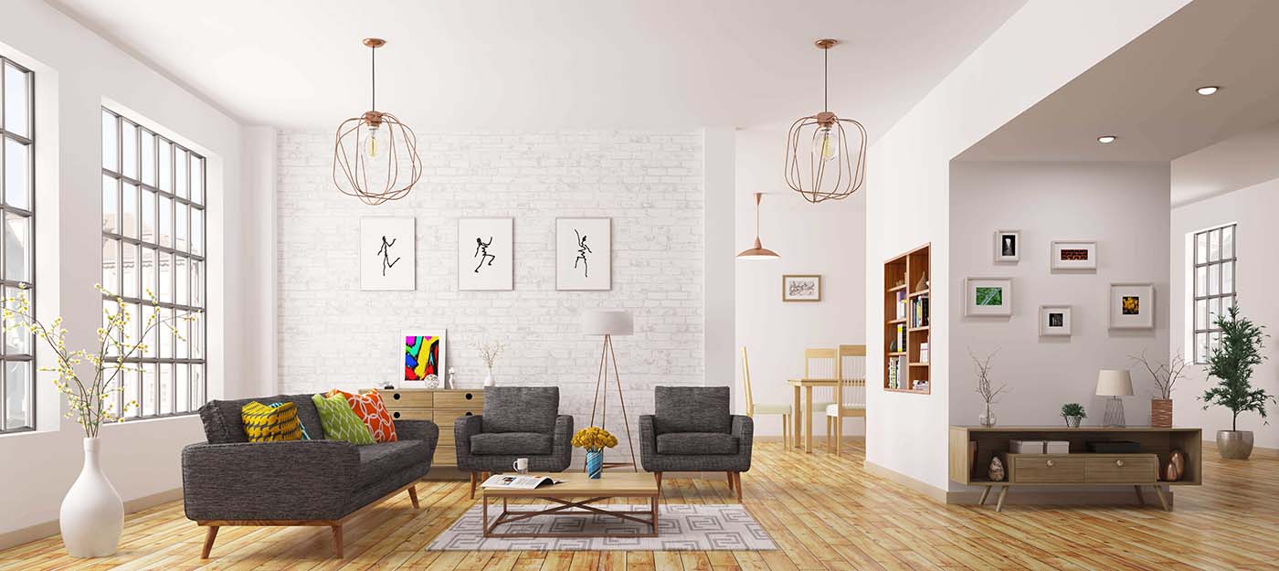 contemporary functional interior of home